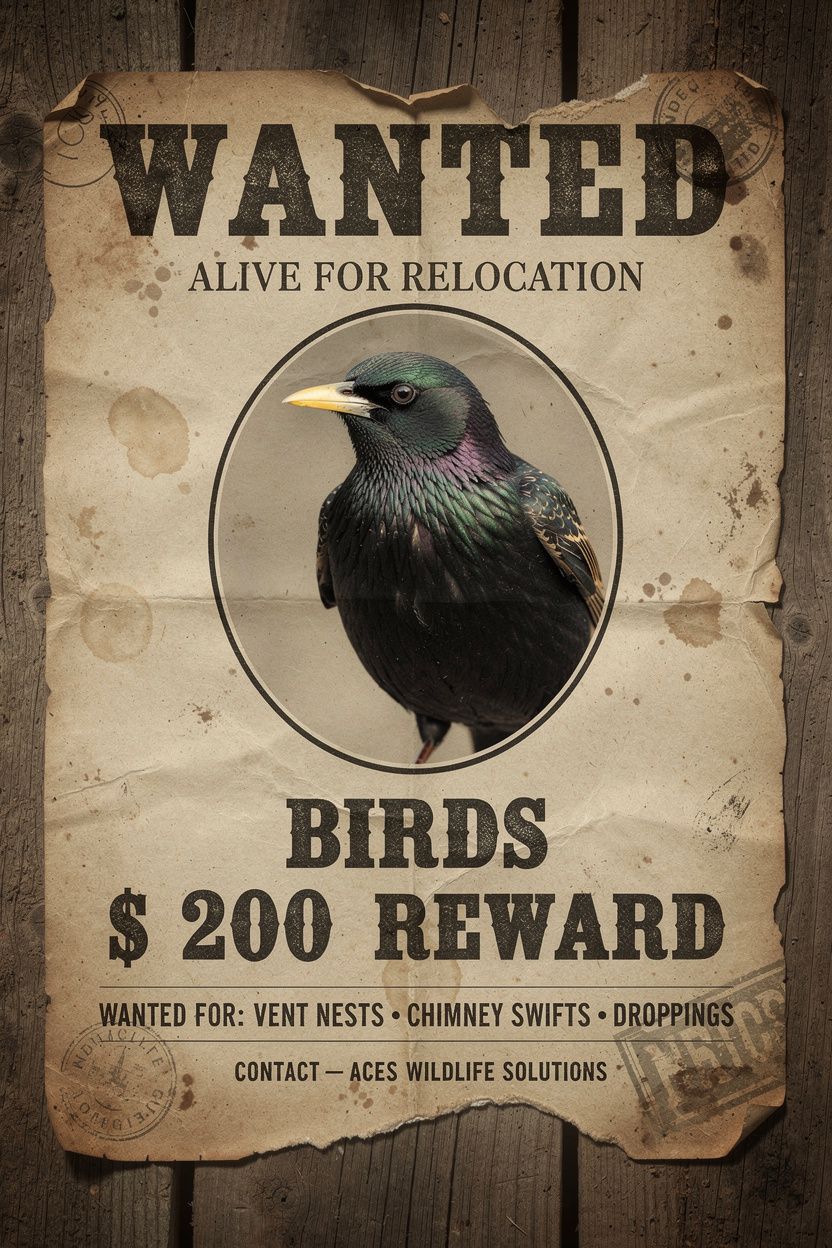 Bird wanted poster