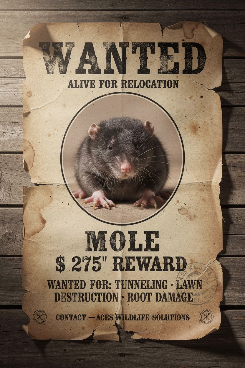 Mole wanted poster