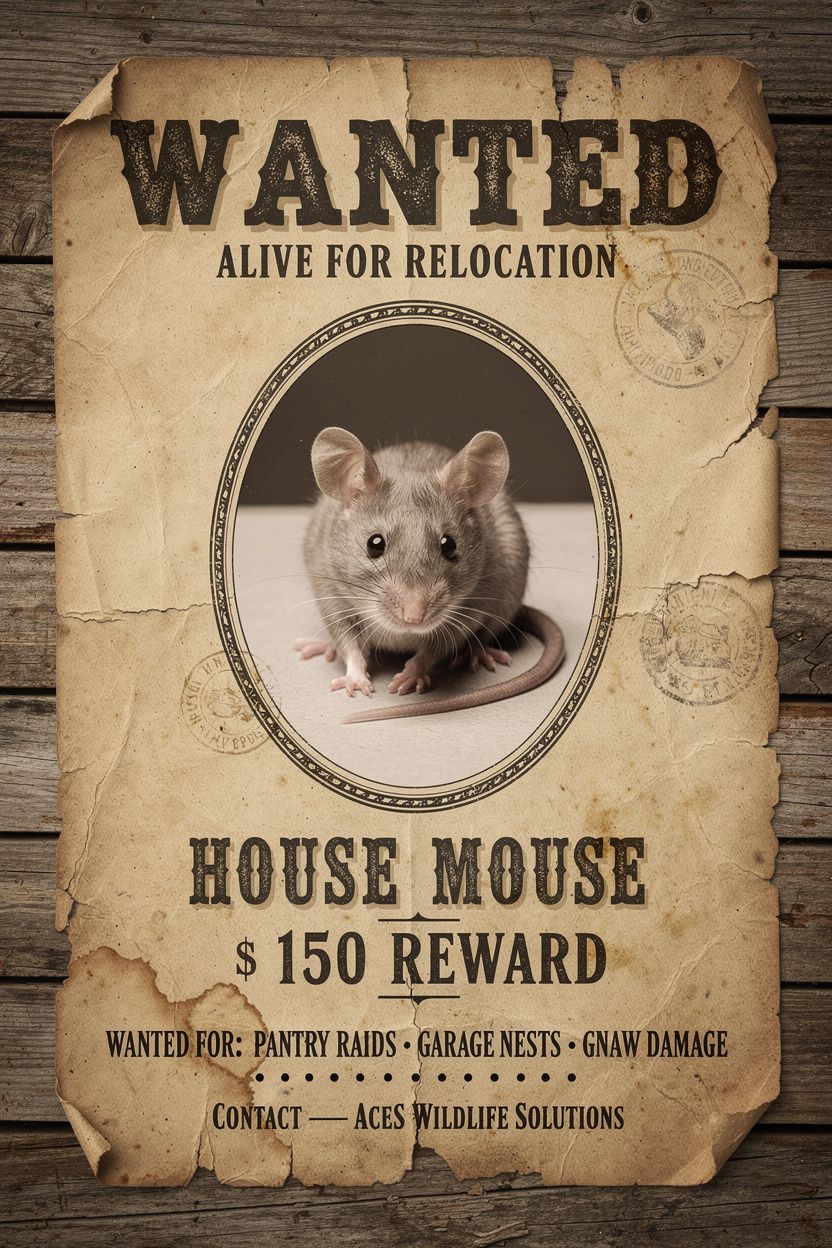 House mouse wanted poster