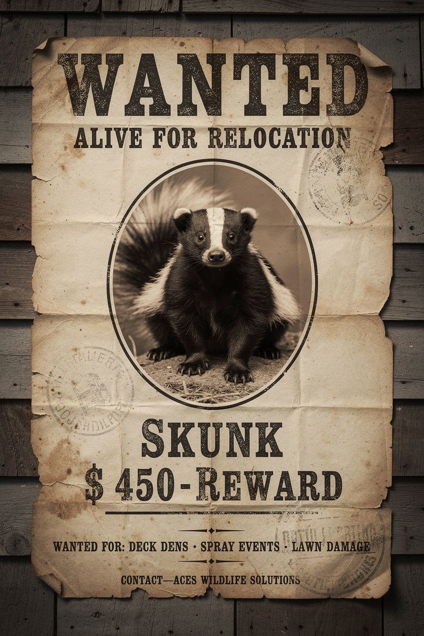 Skunk wanted poster